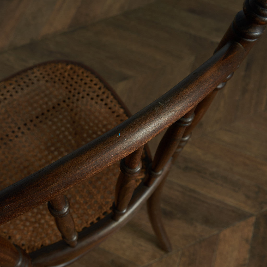 Antique British rattan side chair #81788