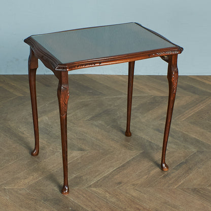 British classic glass top nesting table #78649