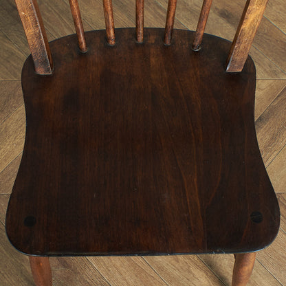 [66028][ERCOL] Vintage hoop back chair / 5 spokes, violin seat, straight legs
