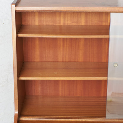[67619] British vintage glass bookcase