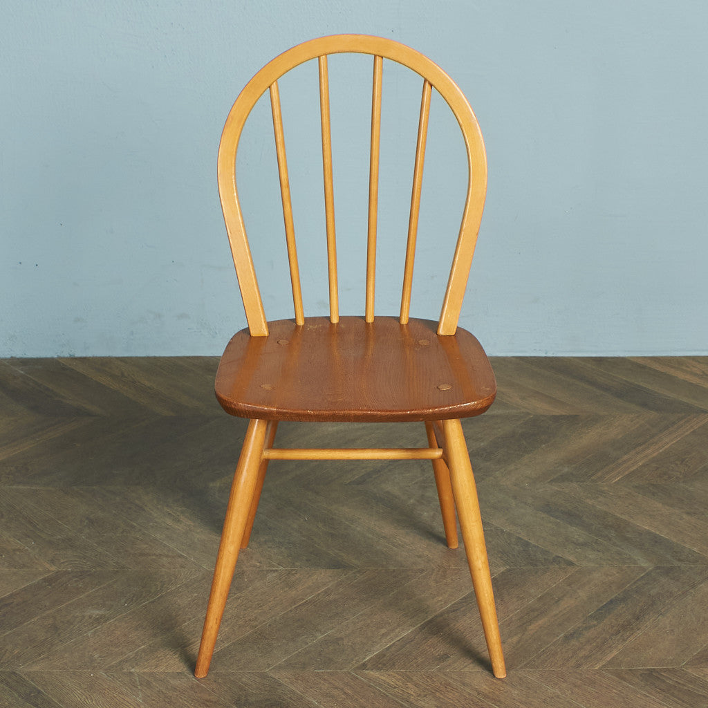 ERCOL Vintage 4-Spoke Hoop Back Chair / Round Gold Label #78669
