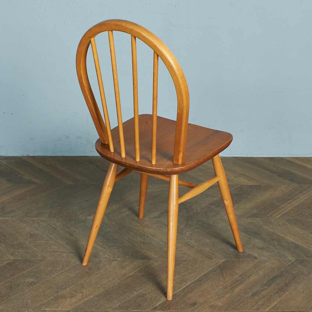 ERCOL Vintage 4-Spoke Hoop Back Chair / Round Gold Label #78669