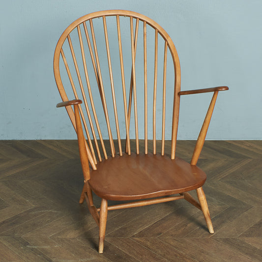 ERCOL Vintage Grandfather's Chair / Blue Label #77384