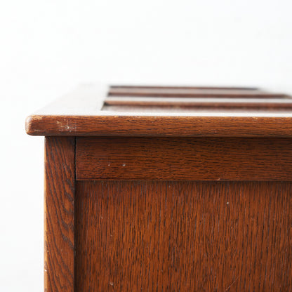 [67252] British classic oak blanket box