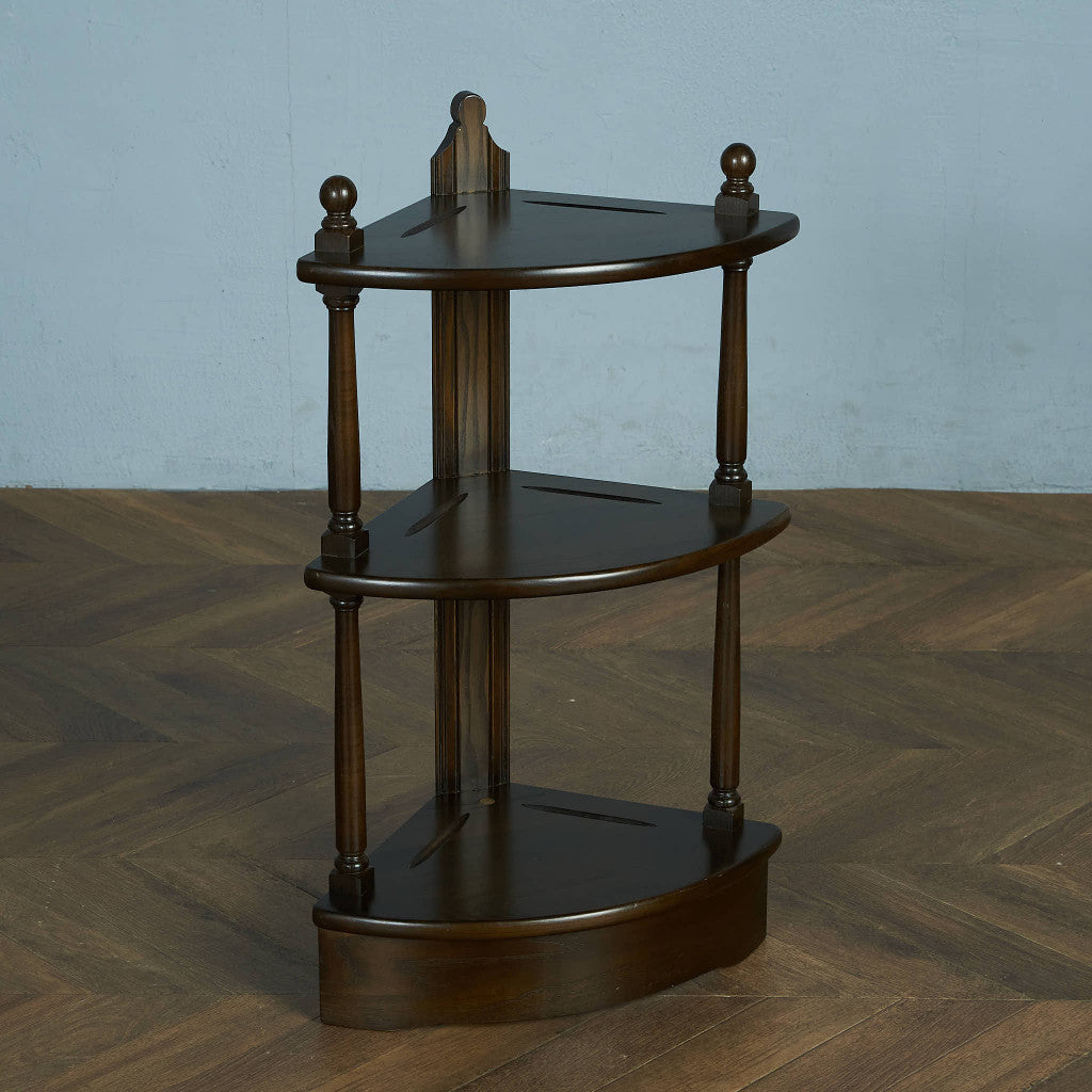 ERCOL Old Colonial Corner Shelf (1103) / Gold Metal Label #83709