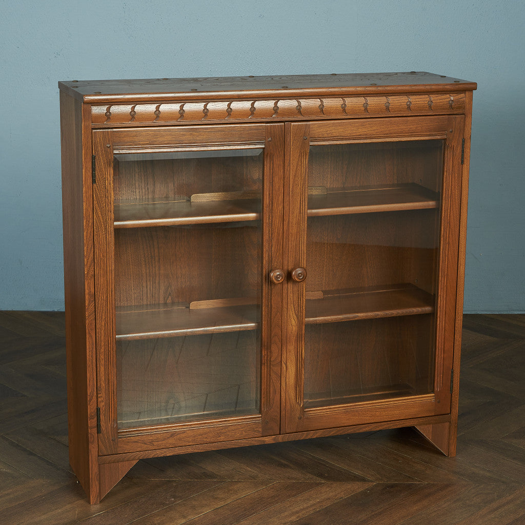 ERCOL Old Colonial MURAL Glass Bookcase #80464