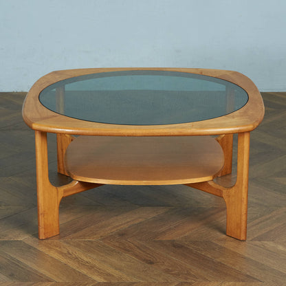 British vintage glass top coffee table/center table #83885