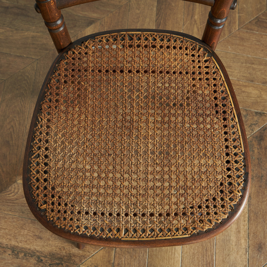 Antique British rattan side chair #81788