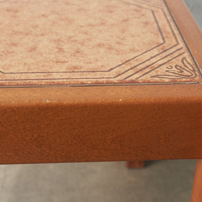 [65990] British vintage tile top side table