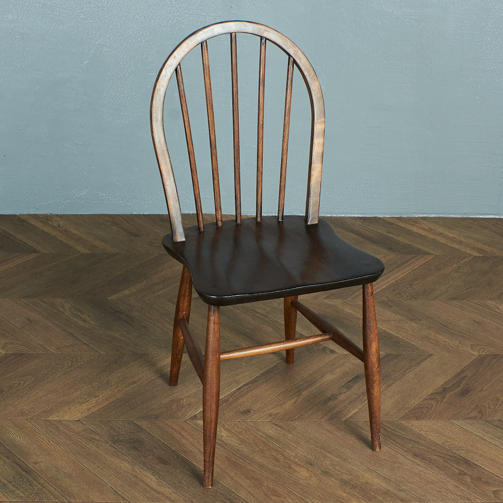 [66028][ERCOL] Vintage hoop back chair / 5 spokes, violin seat, straight legs