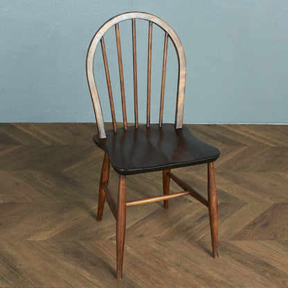 [66028][ERCOL] Vintage hoop back chair / 5 spokes, violin seat, straight legs
