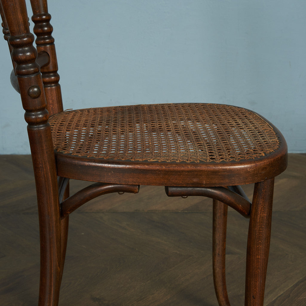 Antique British rattan side chair #81788
