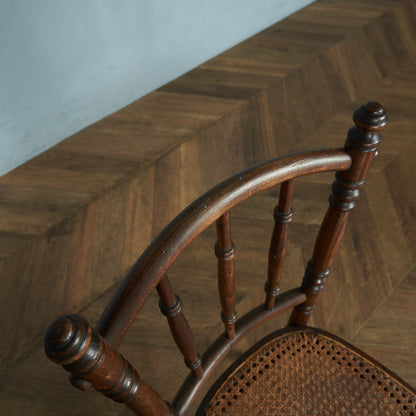 Antique British rattan side chair #81788
