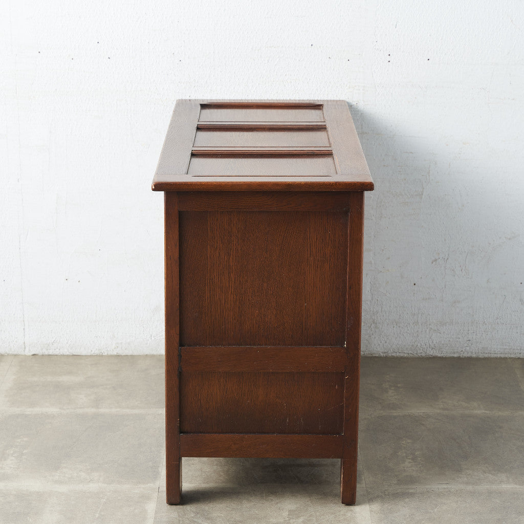 [67252] British classic oak blanket box