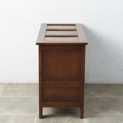 [67252] British classic oak blanket box