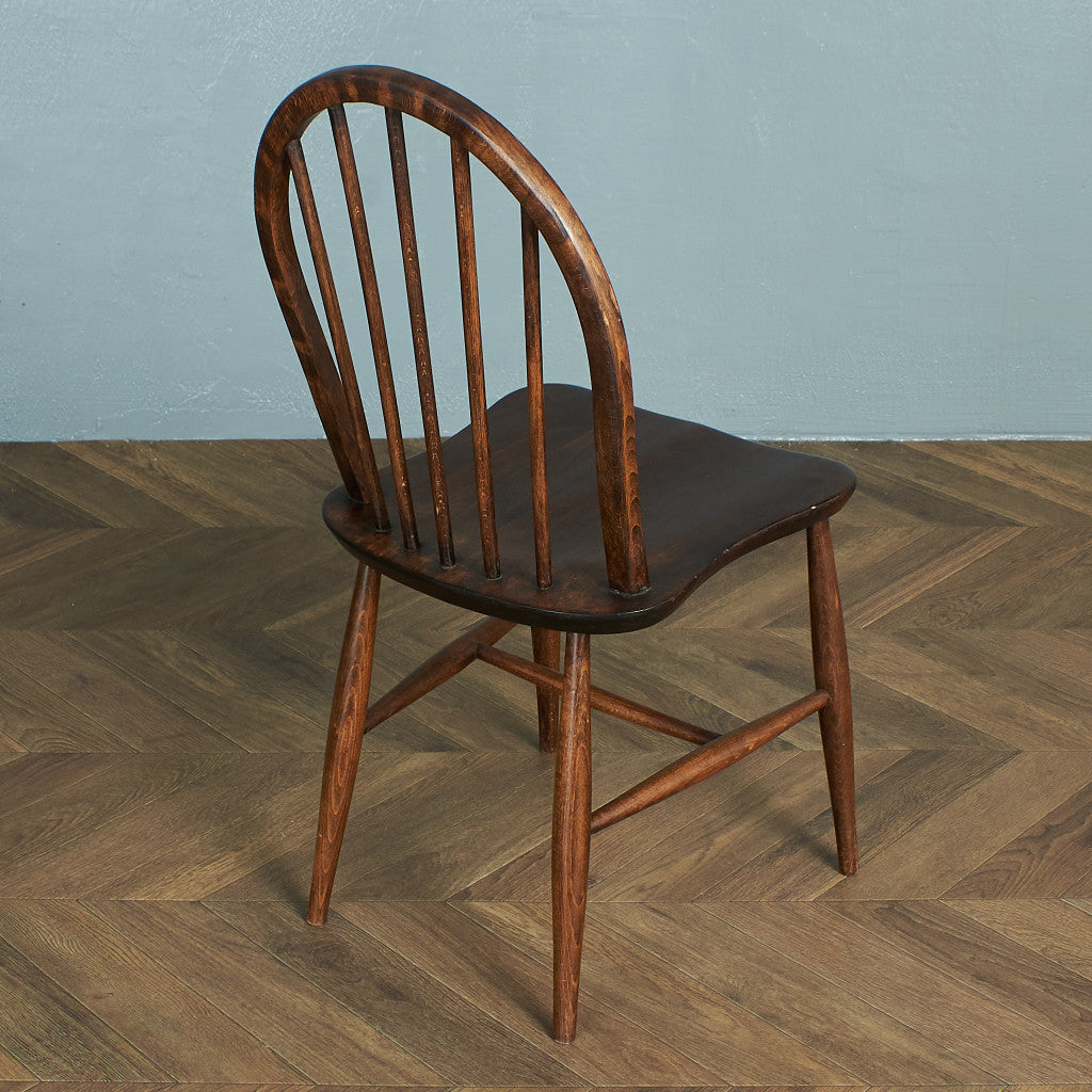 [66028][ERCOL] Vintage hoop back chair / 5 spokes, violin seat, straight legs