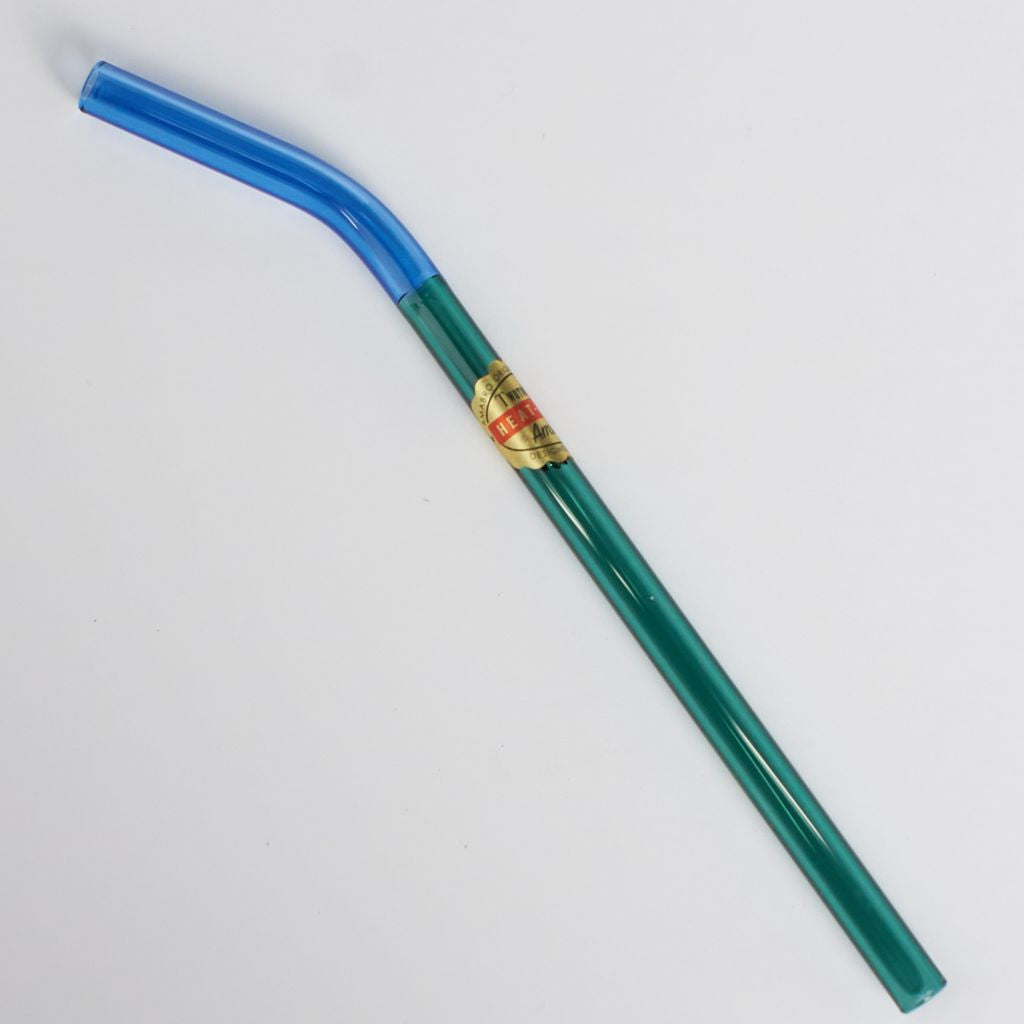 TWO TONE GLASS STRAW / Green × Blue