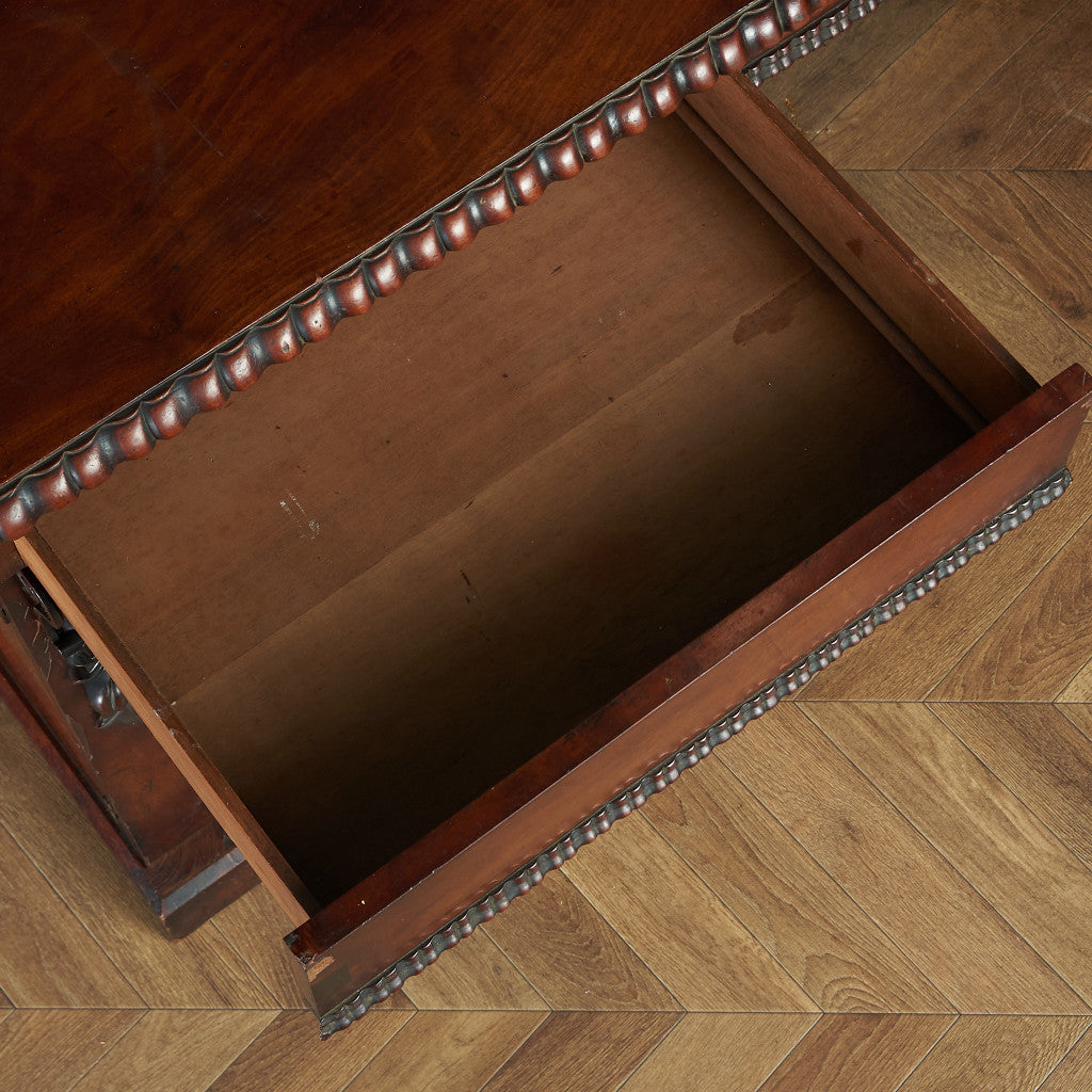 British classic walnut double-sided desk #81816