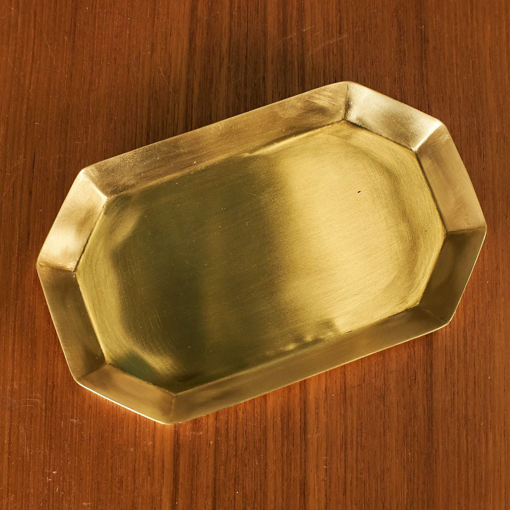 BRASS PLATE 長八角形