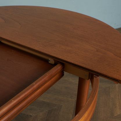 British vintage extension round dining table #79607