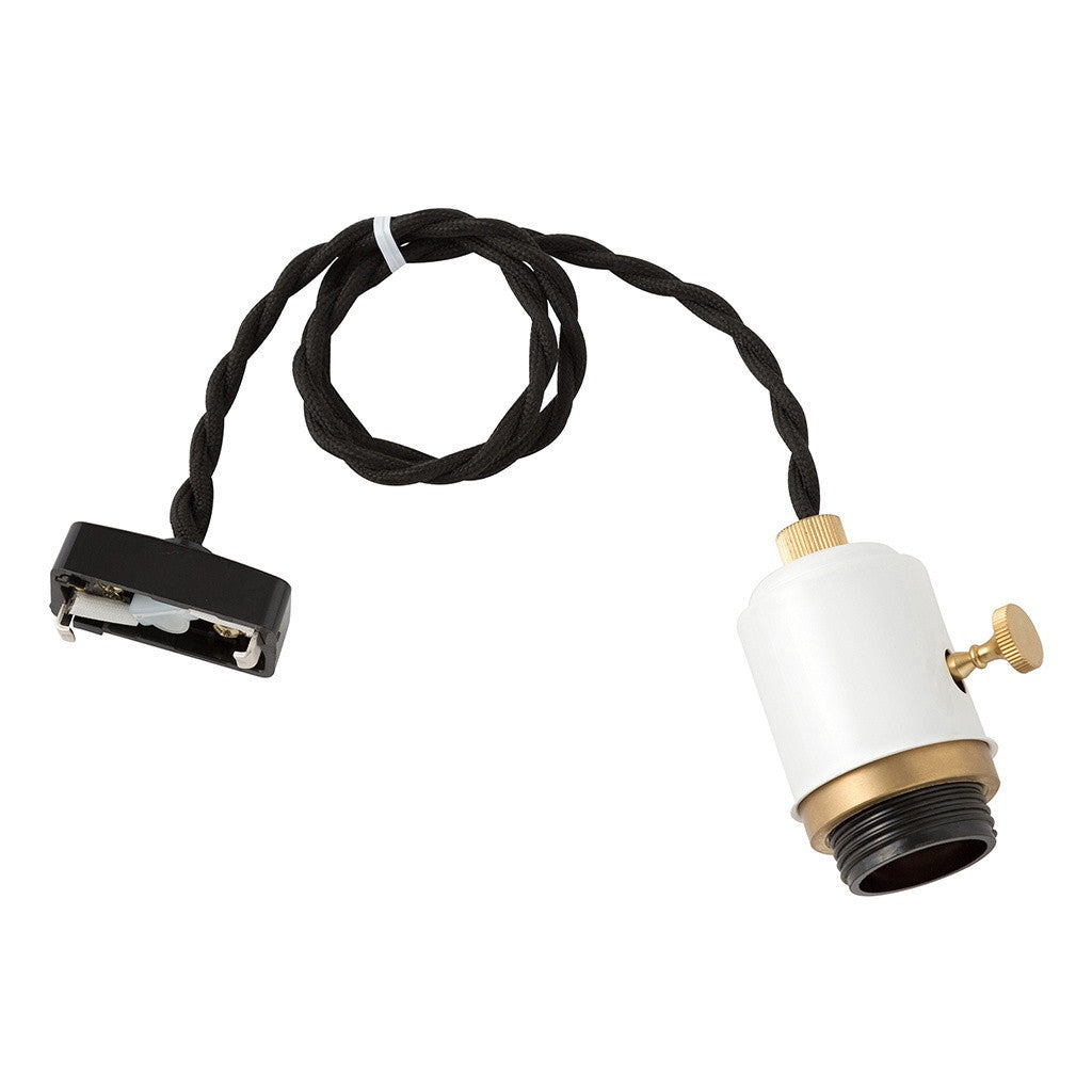 GENERAL SOCKET E26 SWITCH LOW ENAMELED（ソケットコードのみ） / White