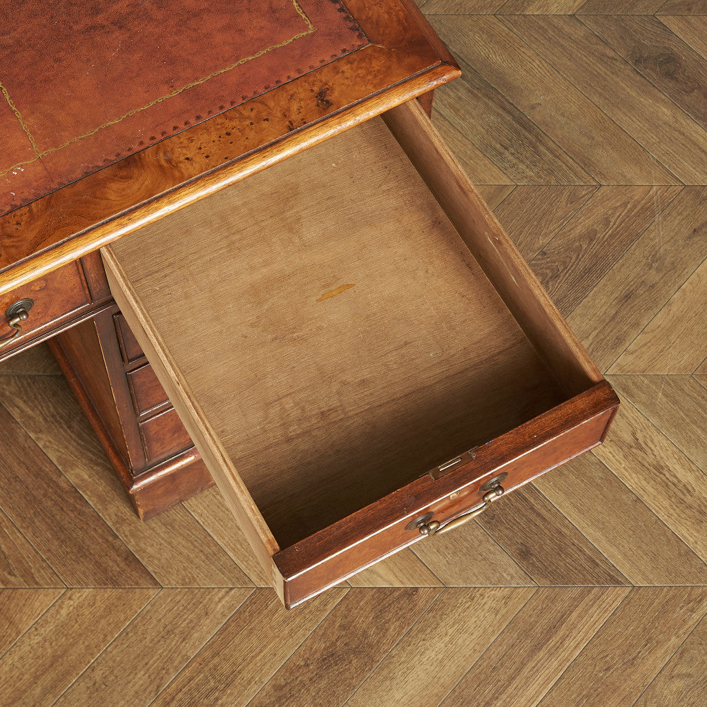 British classic walnut double-sided desk #81874