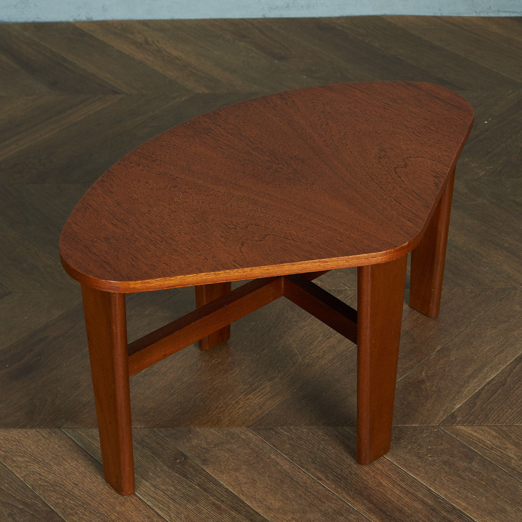 British vintage smoked glass top nesting coffee table #81668