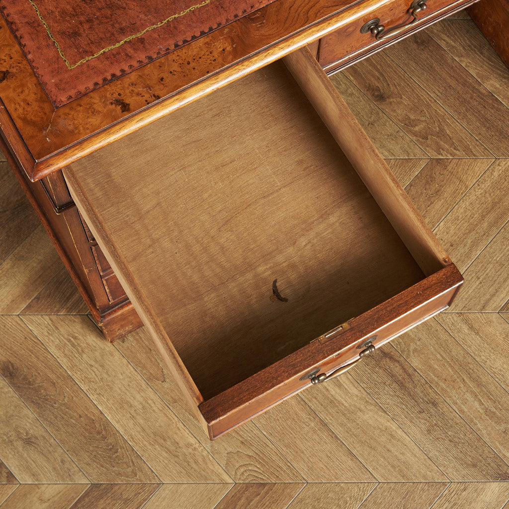 British classic walnut double-sided desk #81874