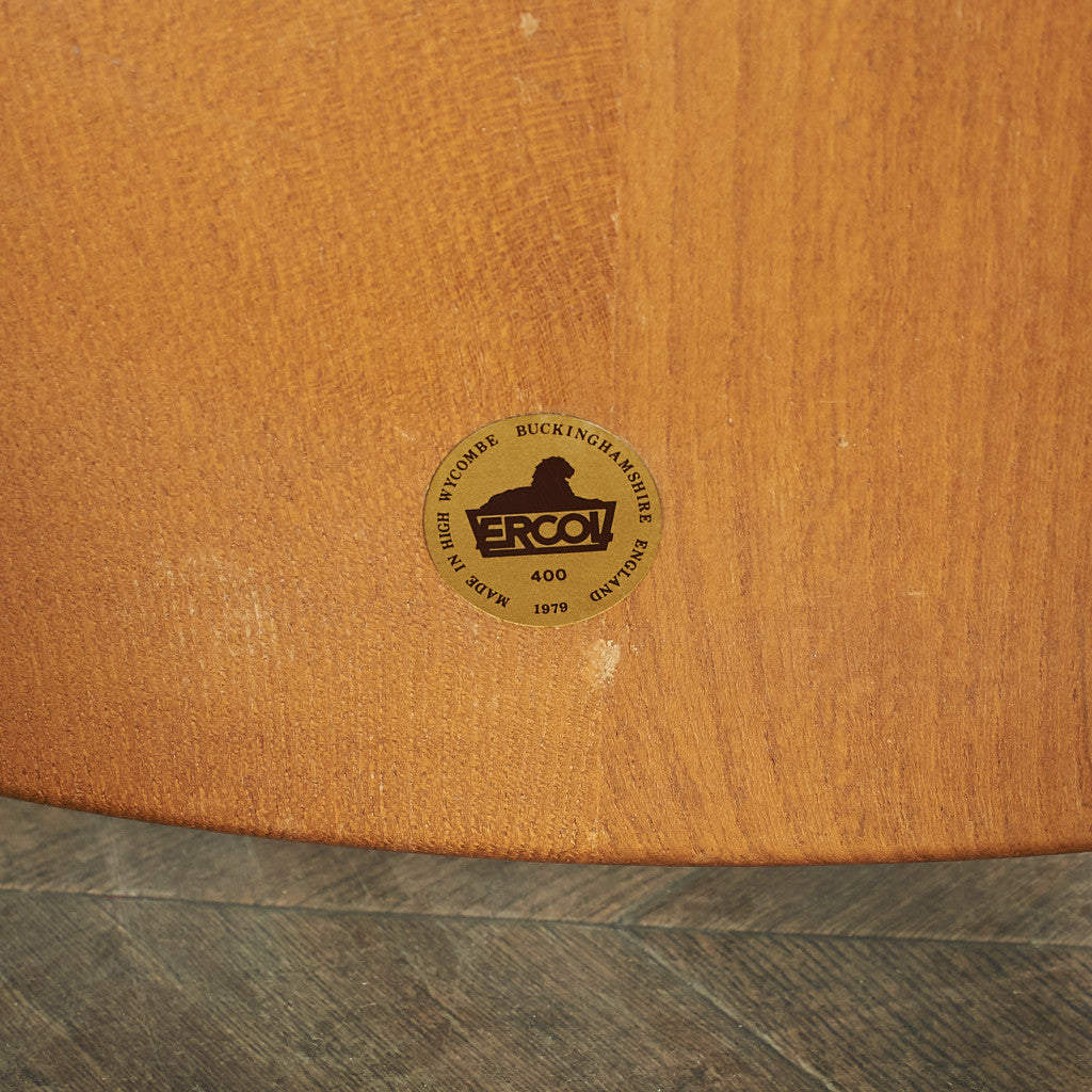 ERCOL Vintage 4-Spoke Hoop Back Chair / Round Gold Label #78669