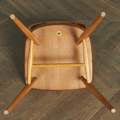 ERCOL Vintage 4-Spoke Hoop Back Chair / Round Gold Label #78669