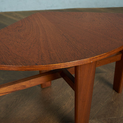 British vintage smoked glass top nesting coffee table #81668