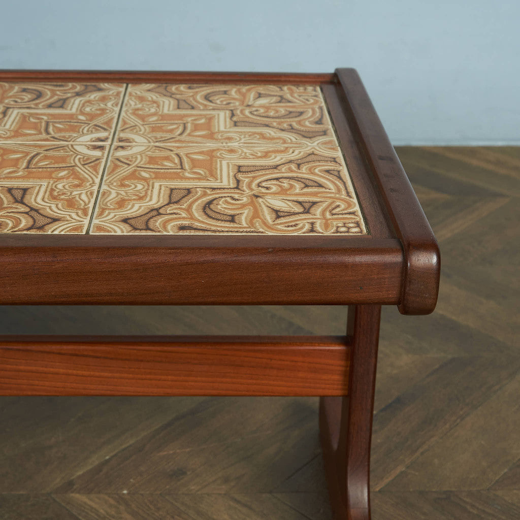 G-PLAN Vintage Tile &amp; Glass Top Coffee Table / Center Table #83684