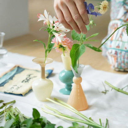 MINI VASE TWO TONE / Gray×Orange