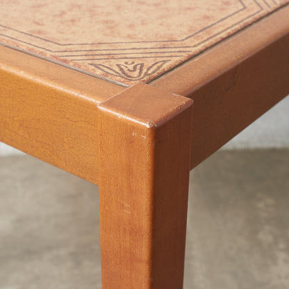 [65990] British vintage tile top side table