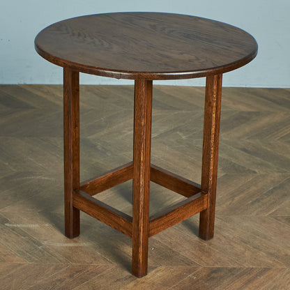 British classic solid oak side table #74989