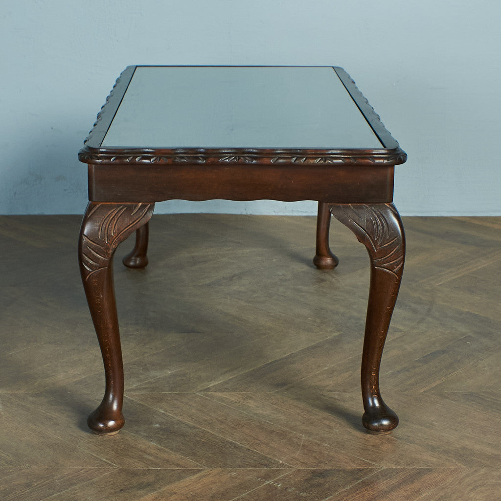 British classic glass top center table #78230