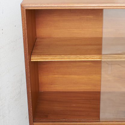 [67613] British vintage glass bookcase