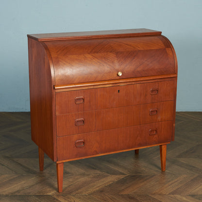 Markaryds Mobelindustri Vintage Roll Top Writing Bureau #80380
