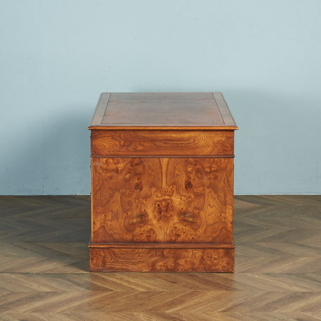 British classic walnut double-sided desk #81874