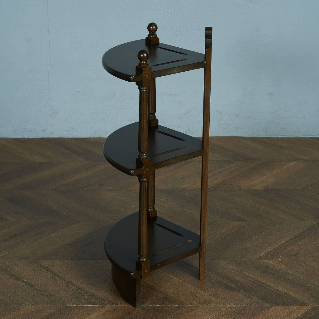 ERCOL Old Colonial Corner Shelf (1103) / Gold Metal Label #83709