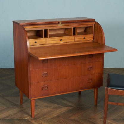 Markaryds Mobelindustri Vintage Roll Top Writing Bureau #80380