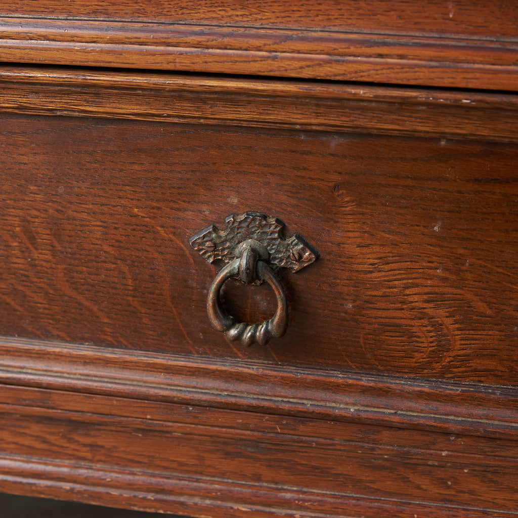 [67252] British classic oak blanket box