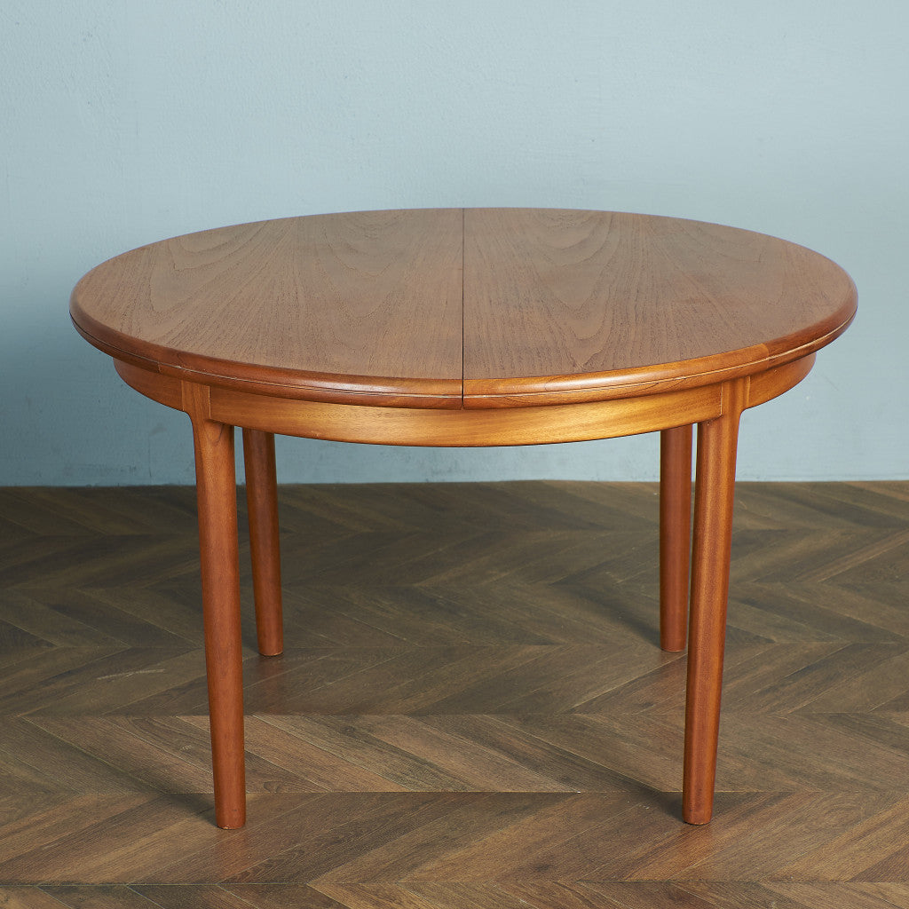 British vintage extension round dining table #79607
