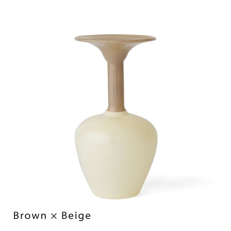 MINI VASE TWO TONE / Brown×Beige