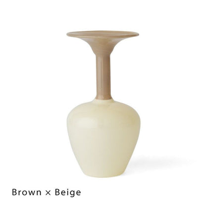 MINI VASE TWO TONE / Brown×Beige