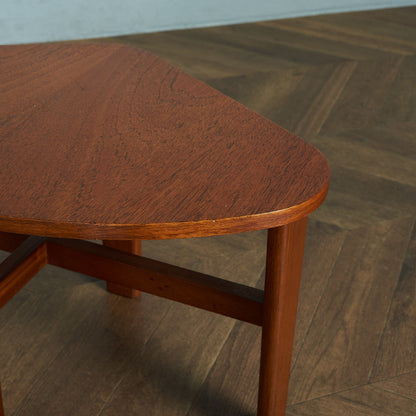 British vintage smoked glass top nesting coffee table #81668