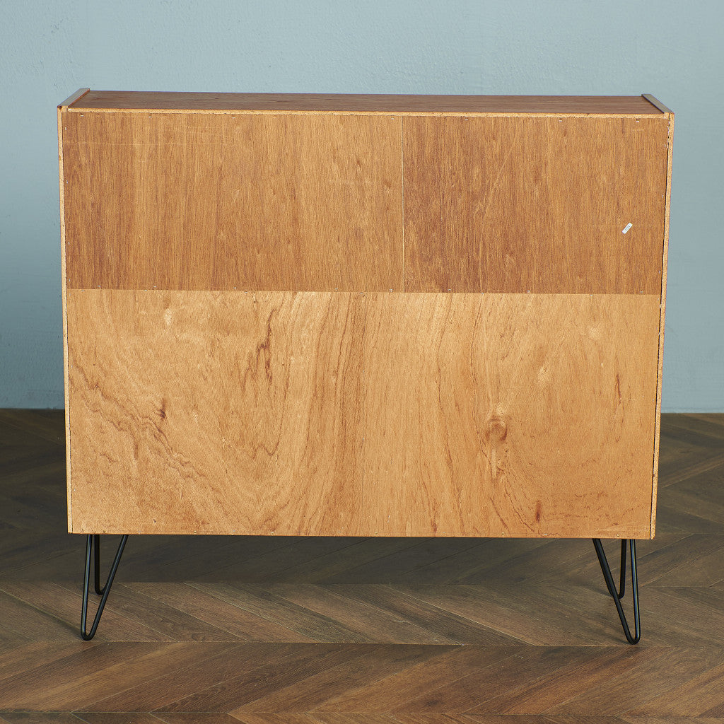 DOMINO mobler Vintage Bookshelf / Custom Iron Hairpin Legs #79412