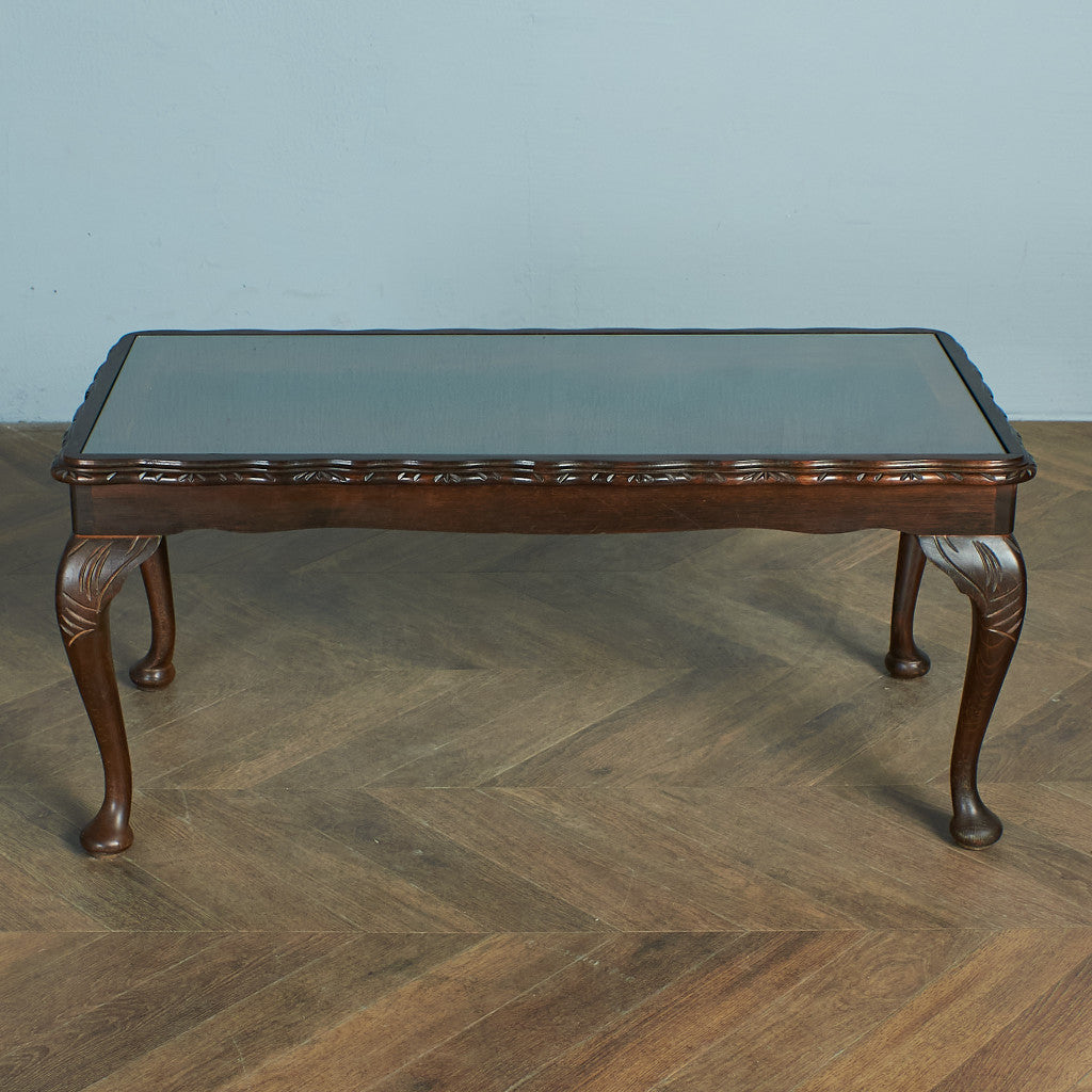 British classic glass top center table #78230