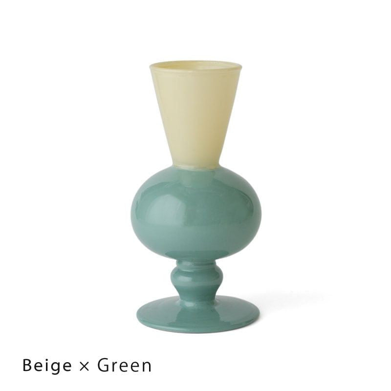 MINI VASE TWO TONE / Beige×Green