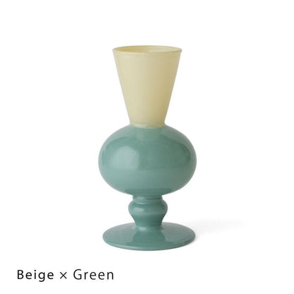 MINI VASE TWO TONE / Beige×Green